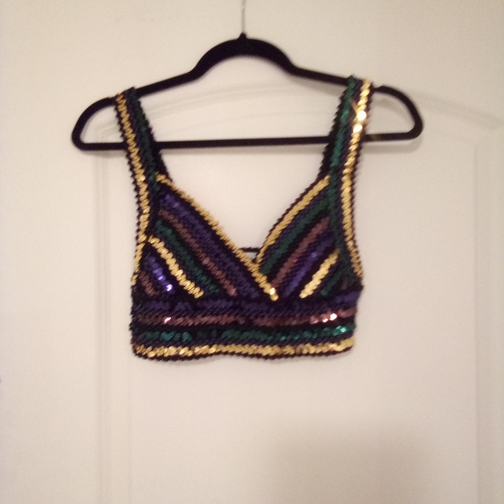 SaLe🥳Helium Sequin Crop Top - Picture 1 of 3